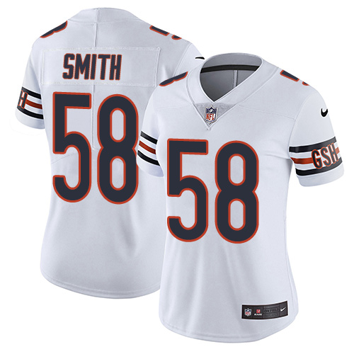 Nike Bears #58 Roquan Smith White Women's Stitched NFL Vapor Untouchable Limited Jersey - Click Image to Close